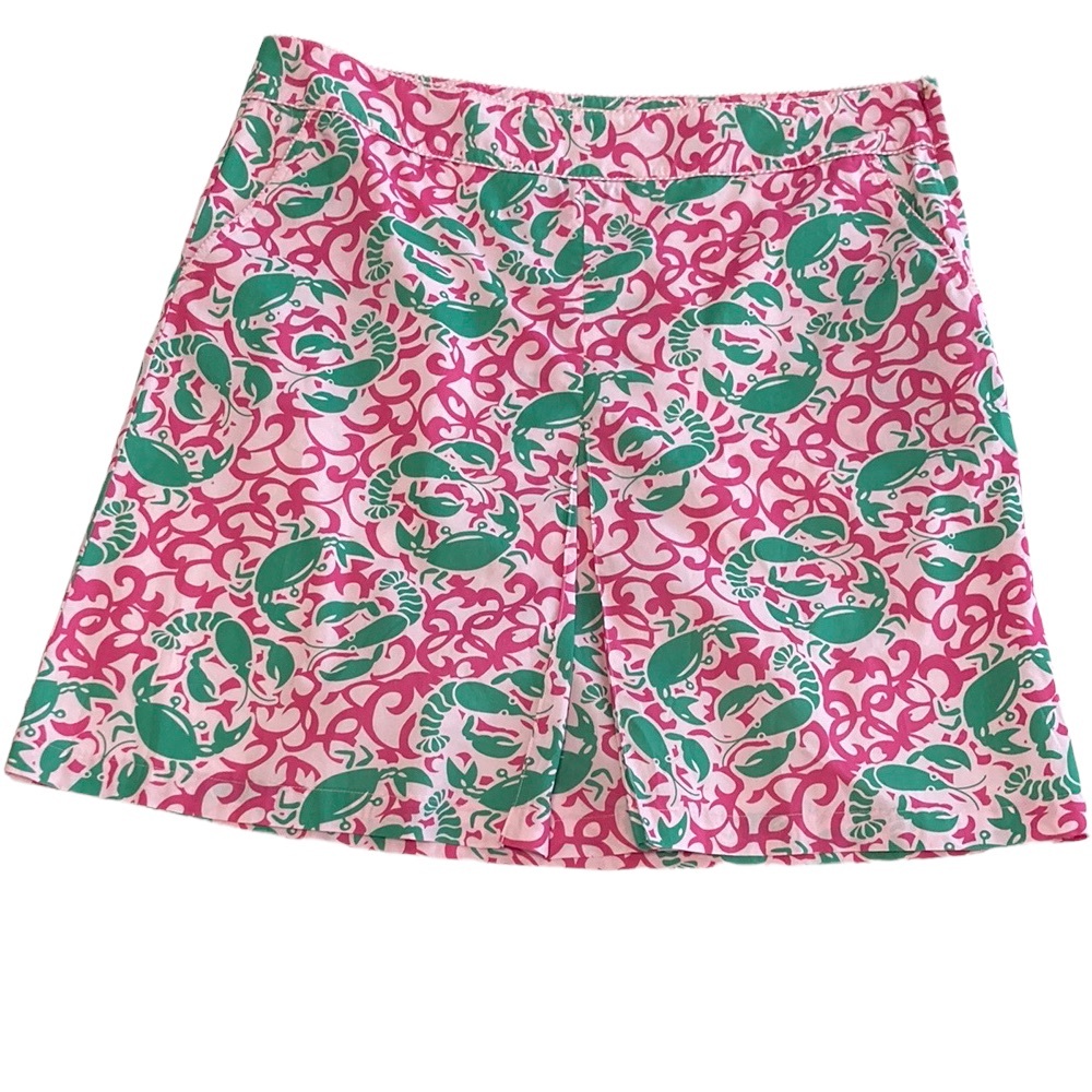 LLBean Lobster & Crab Summer Mini Skirt Size 18